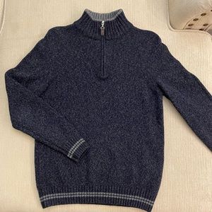 Gently-Used Daniele Blasi Italian-Designer Knitted 1/4 Zip Sweater. Size is M.